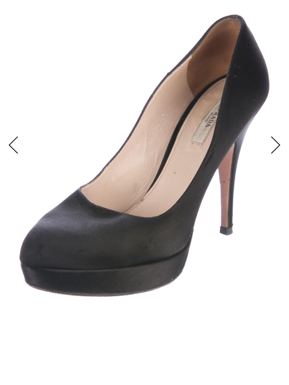 Prada Black Satin Platform Pump - Women